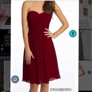 Red (Cranberry) Camille La Vie strapless dress. Never worn. New With Tags Size 4